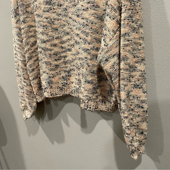 Billabong Knit Cropped Sweater Space Dye Blue Pink Cream Size Large - Picture 6 of 9